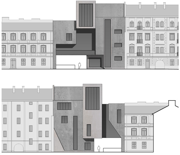 Budynek Usługowo-Mieszkalny w Lublinie -  - Projekt budynku usługowo-mieszkalnego w zabudowie plombowej w obrębie ulic Targowej, Ruskiej, Nadstawnej i Nowy Plac Targowy.