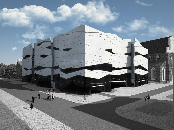 Muzeum Sztuki Współczesnej we Wrocławiu -  - Projekt dylomowy zrealizowany na Politechnice Lubelskiej. Temat konkursowy z roku 2008.